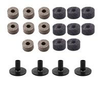 4 fundas de tubo, 16 almohadillas de fieltro, piezas de repuesto para soporte de platillo, kit de repuesto de accesorios de platillo, juego de accesorios de batería para reemplazo de soporte de