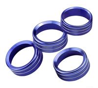 4 fundas para botón de salpicadero para Jeep Wrangler para JL 2018-2021, diseñadas para controles de CA y faros delanteros con instalación limpia (azul)