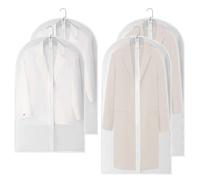 4 fundas para ropa, protección contra el polvo, funda protectora para ropa, funda larga, funda larga para ropa