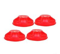 4 fundas protectoras de plástico para detector de humo, color rojo