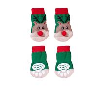 4 fundas protectoras para patas de perro para mascotas con patrón de patas, zapatos para perros, botines con patrón de patas
