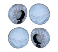 4 fundas protectoras plateadas para camiones, autocaravanas, campistas, neumáticos, antidecoloración, fácil instalación, a prueba de polvo