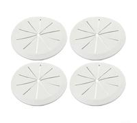 4 fundas redondas de PVC para agujeros de alambre de escritorio para gestión de cables, diseñadas para ocultar cables de escritorio y mantener un área de trabajo ordenada (gris claro, 80 mm)