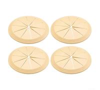 4 fundas redondas de PVC para organizar cables de escritorio de oficina, cubiertas redondas de PVC para ocultar agujeros de alambre y mantener un escritorio desordenado (amarillo, 80 mm)