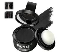 4 g Retocador de Raíces en Polvo, Corrector Capilar, Powder Instantly, Sombra para el Cabello, Uso para Rellenar el Cabello Debilitado, para Densificar el Cabellos de Mujeres y Hombres(Negro)