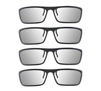 4 gafas de visión pasivas 3D negras con clip, gafas de visión universales 3D circulares, polarizadas, ligeras, para niños, adultos, cine en casa, teatro, televisión, juegos, anaglifo, foto