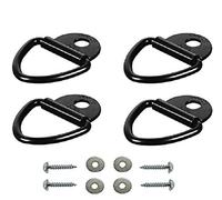 4 ganchos de anclaje Baceyong en forma de D, para fijación al suelo, con soporte de montaje, anillos de amarre para cargas en caravanas, camiones, remolques, barcos y motos
