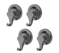 4 ganchos de ducha al vacío resistentes, reutilizables, soporte para toallas de baño, ventosa de alta resistencia, gancho de ducha al vacío resistente