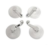 4 ganchos de succión de 3 kg de capacidad, impermeables para uso diario, reutilizables con método de instalación simple (plateado)