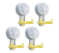 4 Ganchos de Ventosa, Sin Necesidad de Taladrar, Robustos Ganchos de Doble Ventosa, Reutilizables, Potente Succión al Vacío, Adecuados para Cocina, Baño, Salón, Colgar Toallas, Abrigos y Mucho Más