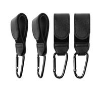 4 ganchos para cochecito, ganchos para cochecito de bebé, clips y ganchos universales para cochecito, clip de mosquetón ajustable para bolsas de pañales, el gancho perfecto para cochecito, compras y