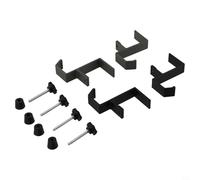 4 ganchos portátiles para debajo del escritorio con diseño ajustable, solución para organizar tu espacio de manera efectiva