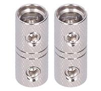 4 Gauge Wire Connector | Robust Electrical Cord Terminal for Car Audio/Amplifier/Subwoofer | 2 Pack Zinc Coated Extension Joiner with Oversized Screws