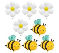 4 Globos De Abeja, 4 Globos De Margarita, Globos De Flores, Decoración De Cumpleaños De Flores, Cumpleaños De Decoración De Abejas, Globos De Papel De Abeja, Globos De Fiesta De Cumpleaños
