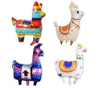 4 Globos de Alpaca, XXL Globos Grandes de Alpaca para Cumpleaños, Globos de Animales para Decoración de Fiestas Infantiles