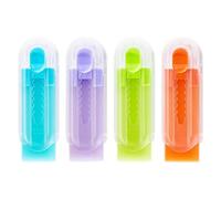 4 gomas de borrar de goma de acción deslizante de color caramelo, borradores retráctiles para estudiantes, dibujar, borrador de empuje