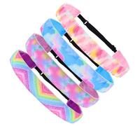 4 gomas para el pelo para niñas, gomas para el pelo batik, gomas elásticas para el pelo para niños, bandas para el sudor para correr, bandas deportivas antideslizantes, coloridas diademas de moda