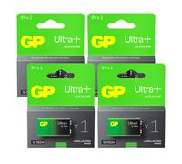 4 Gp Ultra+ Batería Alcalina G-Tech 6Lr61 9V Rendimiento Duradero Blister Exp 20