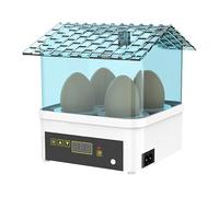4-Grid Egg Incubator - Transparent Hatching System with Manual Egg Turning, Clear Viewing Cover, Compact Mini Design for Chicken, Duck and Quail Eggs, Ideal for Small Batch Hatching, Home Farm, Class