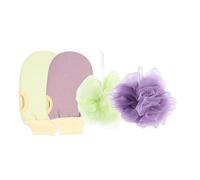 4 Guantes De Baño Exfoliantes Guantes De Depurador De Espalda Generador De Burbujas