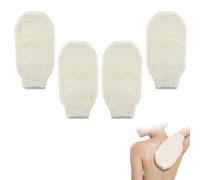 4 guantes de ducha de sisal, guantes exfoliantes naturales para el cuerpo, guantes exfoliantes para el cuerpo, guantes de limpieza para ducha, herramientas exfoliantes para hombres, mujeres y niños