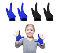 4 guantes de protección para chupar el pulgar para niños, guantes de compresión para niños, para parar chupar el pulgar y morderse los dedos para edades 5-13 (azul+negro)