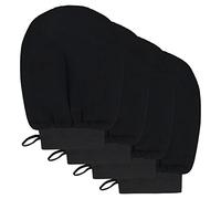 4 guantes exfoliantes, manopla de exfoliación, guante exfoliante de cuerpo profundo negro, removedor de piel muerta, guantes de exfoliación corporal de ducha para mujeres y hombres, encarnados