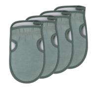 4 guantes exfoliantes para el cuerpo, para hammam, sauna, ducha, exfoliante corporal (verde nórdico)