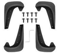 4 guardabarros para coche, guardabarros con tornillos, guardabarros con herrajes delanteros y traseros, protectores universales para coche, camioneta, SUV, camioneta, 180 x 250 mm