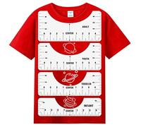 4 Guías de Regla de Camiseta,Kucheed Guía de Regla de Camiseta para Vinilo y Sublimación,Juego de Herramientas de Alineación de Camiseta para Hacer un Diseño de Centro,Adultos,Jóvenes,Niños,Pequeños