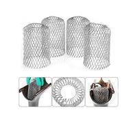 4 gutter filters in flexible aluminum, 8 cm, grid, wire mesh, windshield filter, strainer, leaf guard, gutter cover