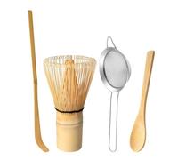 4-Handled Tea Powder Blending Whisk, Kitchen Beverage Stirrer for Green Tea, Traditional Drink Maker, Powder Blender Tool for Beginners and Professionals