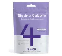 4 HER Biotina 10.000 µg para Cabello, Piel y Uñas, 180 Comprimidos Veganos