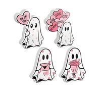 4 hermosos adornos de sombra de corazón, excelentes para una configuración tierna y exhibición de celebración formados a partir de PVC seguro y accesorios para el hogar