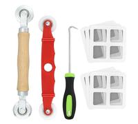 4 herramientas de extracción de rodillos para ventana de sifón, rodillo spline de mano, rodillo con ruedas de nailon, tiras de goma, ganchos para mosquitera, protección contra insectos, pieza de