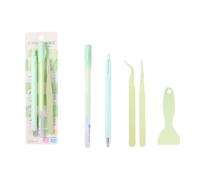 4 herramientas multiuso para álbumes de recortes, incluye aplicador adhesivo, espátula, cortador de cerámica y pinzas para manualidades, bolígrafo de cerámica para proyectos de arte