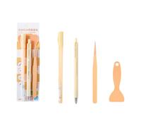 4 herramientas multiuso para álbumes de recortes, incluye aplicador adhesivo, espátula, cortador de cerámica y pinzas para manualidades, marcador de cerámica y pinzas para arte en miniatura