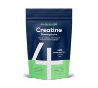 4 HIM & HER Creatina Monohidratada 99,9% Pura - Creatina Micronizada 200 Mesh - 500 g (147 tomas) - Sin Sabor, Vegana