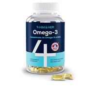 4 HIM & HER Omega-3 Perlas de Aceite de Pescado - 80% Concentración Omega-3 EPA y DHA & DPA - 668mg EPA, 500mg DHA + 83,4mg DPA por dosis - 120 perlas - Suministro para 2 meses