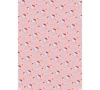 4 hojas con 4 etiquetas de caras lindas con texto en inglés "Happy 1st Christmas As My Cousin papel de regalo para primera Navidad, relaciones familiares, color rosa (Pensilvania)