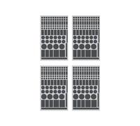 4 hojas de calcomanías de atenuación LED universales para pantallas de computadora de CA, cubiertas de bloqueo de luz LED, comodidad nocturna, optimización, sueño, comodidad, atenuación de luz