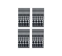 4 hojas de calcomanías universales de atenuación LED para pantallas de computadora de CA, cubiertas de bloqueo de luz LED, optimización de comodidad nocturna, cubierta de luz de CA