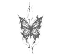 4 hojas de pegatinas de tatuaje temporal de mariposa, tatuaje falso semipermanente de hasta 15 días de duración.