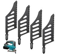 4 hojas de sierra de vaivén de corte rasante, cuchillas T-Schaft compatibles con Bosch T142HB, para proyectos de bricolaje, madera, madera contrachapada y paneles de fibra