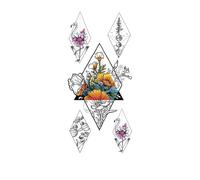 4 hojas de tatuajes temporales de labios y cerezas, pegatinas de mariposas, arte corporal, tatuajes falsos impermeables for brazos, for mujeres y niñas.(ATL145)