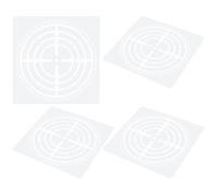 4 Hojas Plantillas Compactas de Puntos de Mandala Reutilizables | PET Blanco, Tacto Cómodo, para Telas y Superficies Planas, Hojas Prácticas para Esquemas y Manualidades