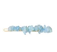 4 horquillas de grava de cristal para mujer, elegantes horquillas, horquilla de moda, exquisitas pinzas para el cabello, accesorios para el cabello para mujeres y niñas, azul claro
