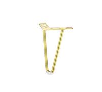 4 horquillas resistentes for sofá, silla, tocador, proyectos de bricolaje for el hogar metal for soporte TV, gabinete, cama, pies repuesto, con protectores piso goma(Golden-2pcs,20cm)