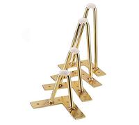 4 horquillas resistentes for sofá, silla, tocador, proyectos de bricolaje for el hogar metal for soporte TV, gabinete, cama, pies repuesto, con protectores piso goma(Golden-4pcs,20cm)