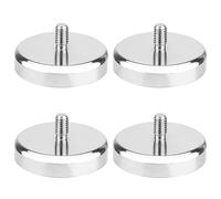4 imanes de neodimio de 40 mm de diámetro con rosca M6, sistema magnético de fuerza de sujeción de 55 kg, imanes redondos de neodimio con rosca, imanes extra fuertes para tornillos o ganchos